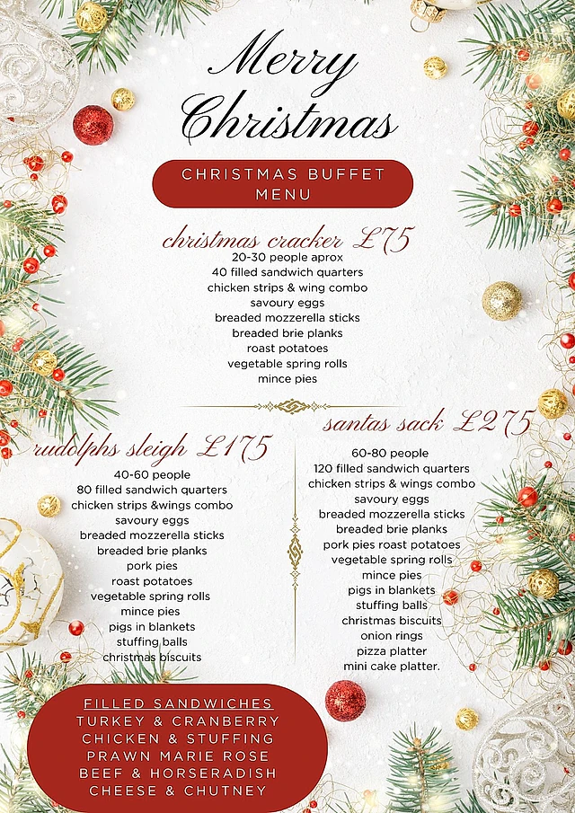 Christmas Party buffet menu